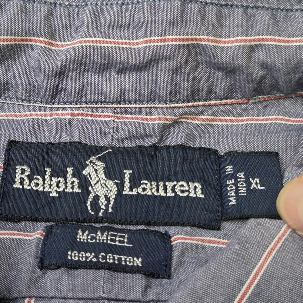 Ralph Lauren Men's Vtg XL‎ McMeel LS Button-Down Shirt Americana Heritage Luxury